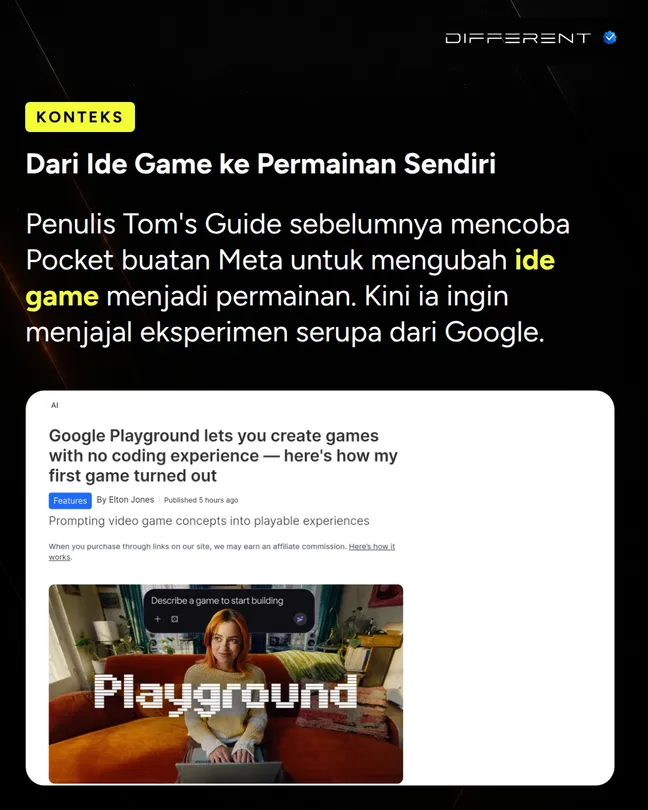 Konteks percobaan game buatan AI