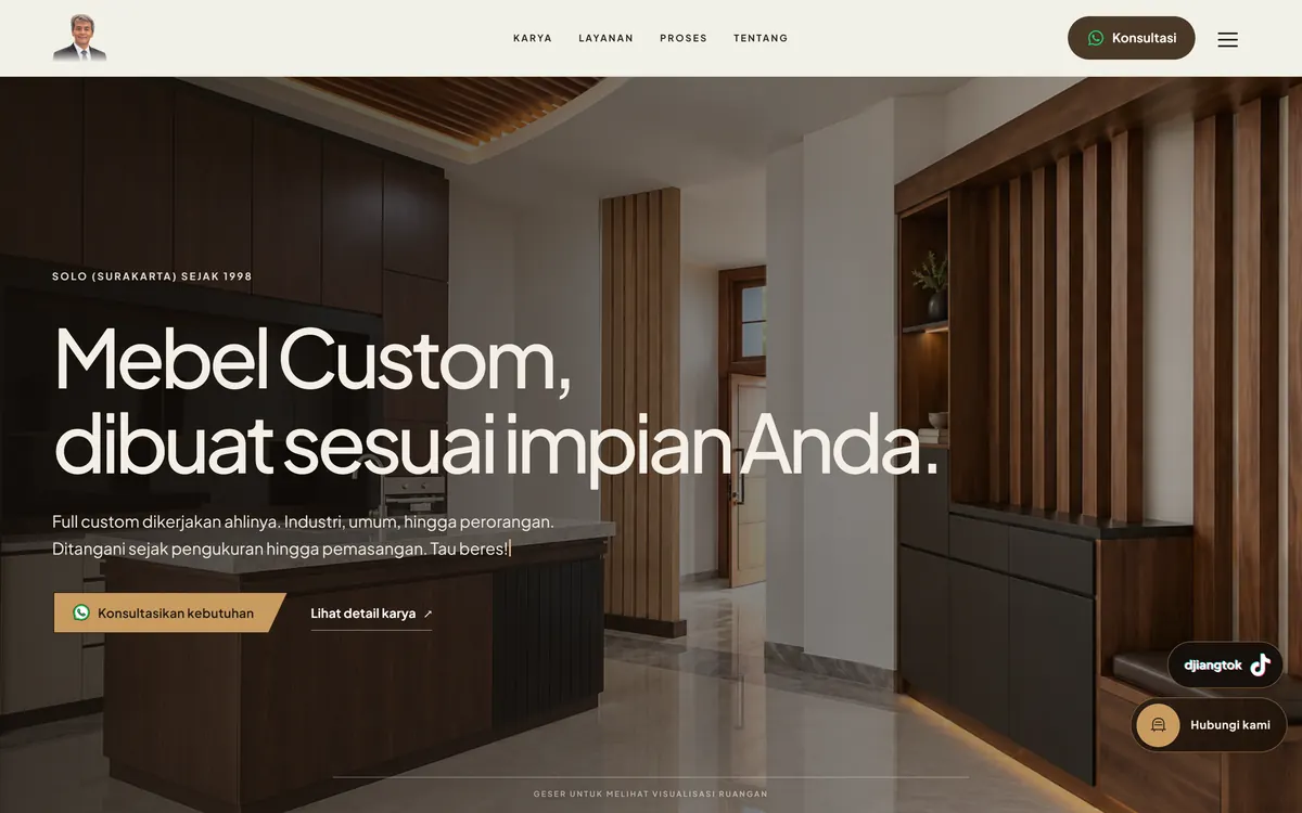 Tampilan desktop Budi Djiang Mebel & Interior